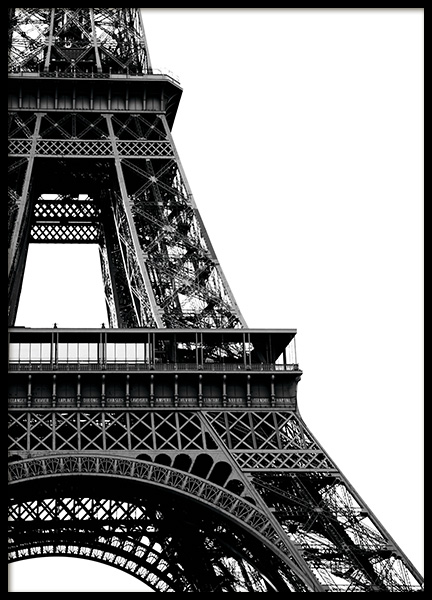 Eiffel Tower Close Up Plakat i gruppen Plakater / Svarthvitt hos Desenio AB (11330)