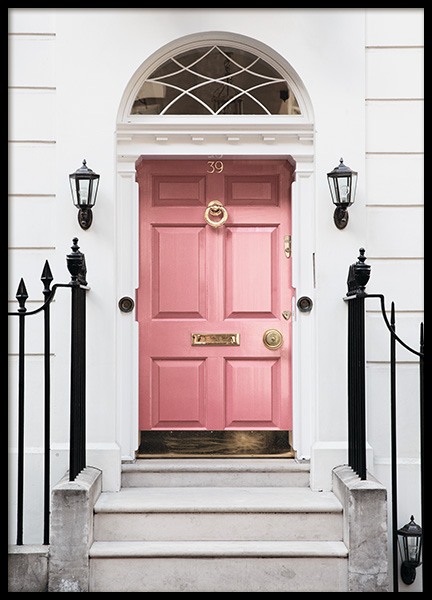 London Pink Door Plakat i gruppen Plakater / Fotokunst hos Desenio AB (11368)