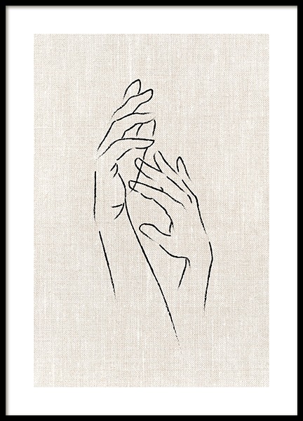 Texture Line Hands Plakat i gruppen Plakater / Kunstmotiv hos Desenio AB (11429)