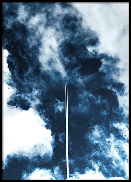 Airplane in Sky Plakat i gruppen Plakater / Naturmotiv hos Desenio AB (11822)