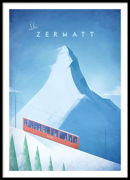 Ski Zermatt Plakat i gruppen Plakater / Naturmotiv hos Desenio AB (11985)