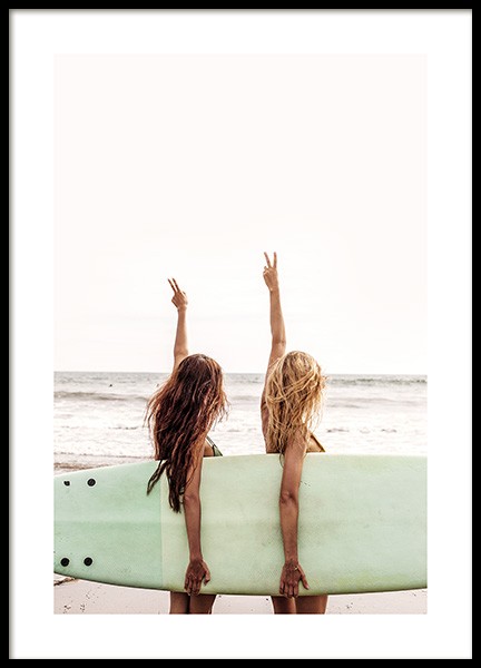 Surfer Girls Plakat i gruppen Plakater / Naturmotiv hos Desenio AB (12637)