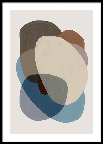 Browns and Blues No2 Plakat i gruppen Plakater / Kunstmotiv hos Desenio AB (14894)
