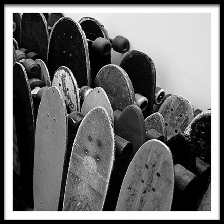 Rows Of Skateboards Plakat i gruppen Plakater / Barneplakater hos Desenio AB (2067)