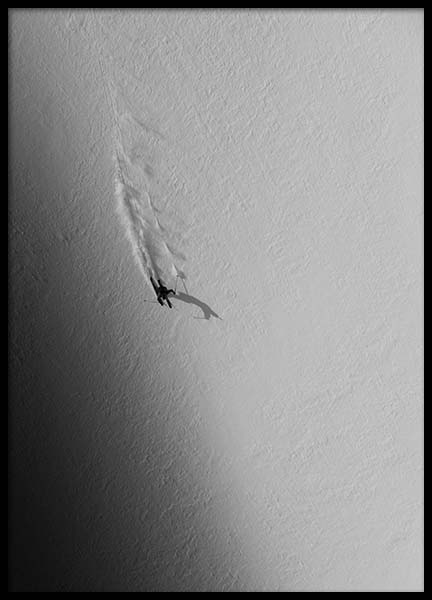 Baqueira Skiing Plakat i gruppen Plakater / Svarthvitt hos Desenio AB (3478)