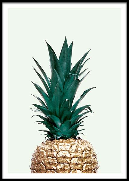Green Pineapple, Plakat i gruppen Plakater / Kunstmotiv hos Desenio AB (8210)
