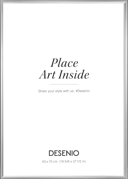 Sølv ramme, 50x70