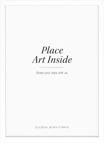 Hvit ramme, 21x30