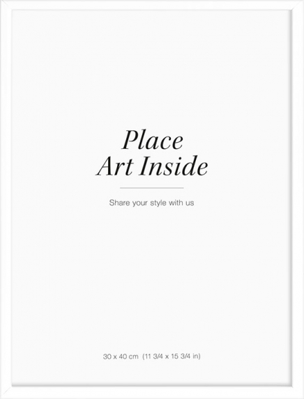 Hvit ramme, 30x40