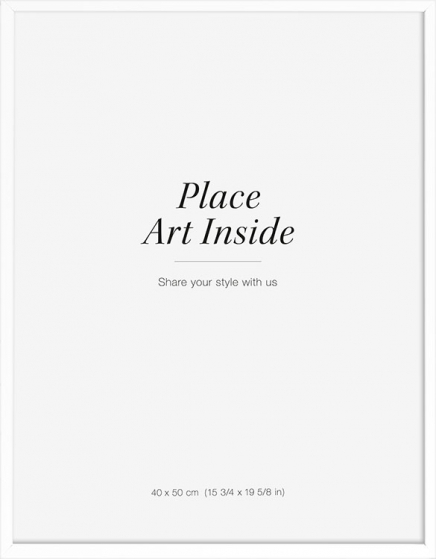 Hvit ramme, 40x50