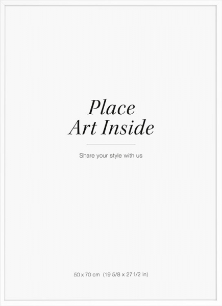 Hvit ramme, 50x70