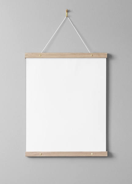 Plakat hanger eik 41 cm, skrufeste i gruppen Tilbehør / Plakathenger hos Desenio AB (PHE141)