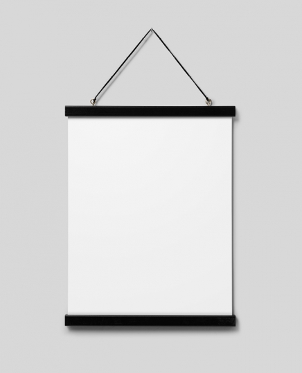 Plakat hanger svart 31 cm, magnetfeste