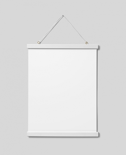 Plakat hanger hvid 31 cm, magnetfeste