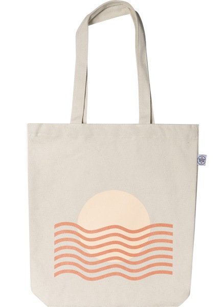 Sunset Waves Tote Bag Norge Norway Skulderveske av resirkulert materiale | Spreadshirt
