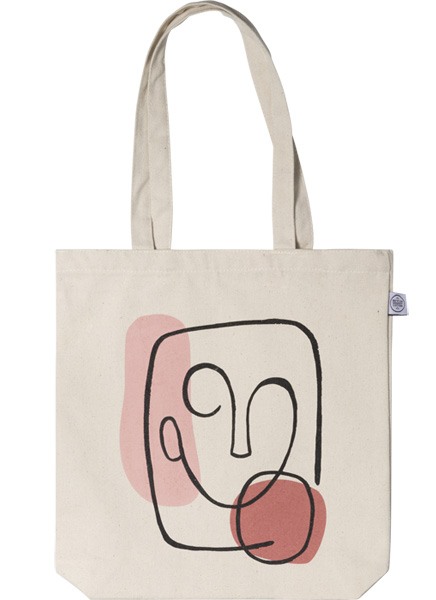 Abstract Face Tote Bag Norge Norway Skulderveske av resirkulert materiale | Spreadshirt
