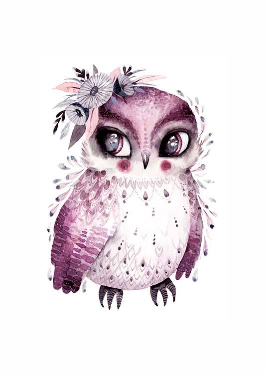 Little Owl Plakat / Barneplakater hos Desenio AB (10113)