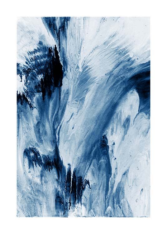 Abstract Blue Plakat / Kunstmotiv hos Desenio AB (10273)