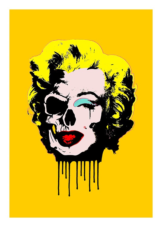 Skull Marilyn Plakat / Grafisk hos Desenio AB (10712)