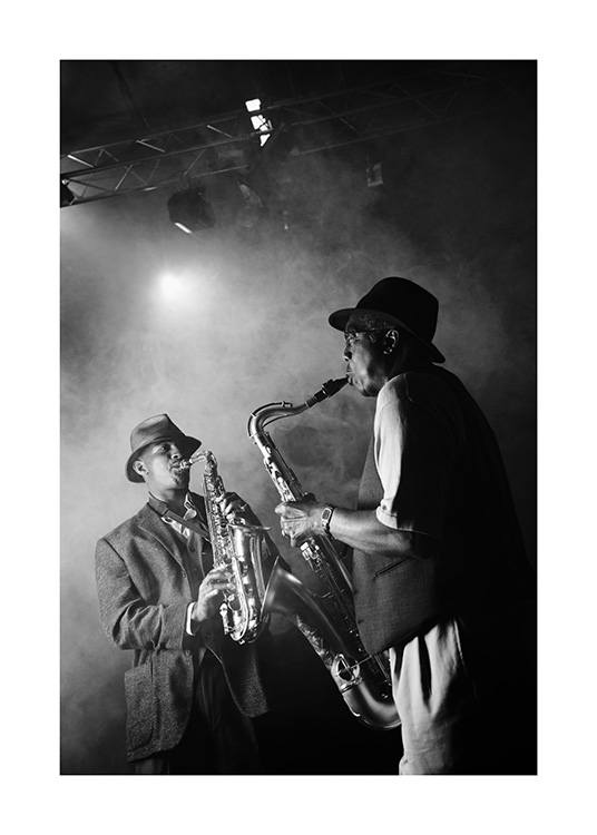 Jazz Club Plakat / Svarthvitt hos Desenio AB (10722)