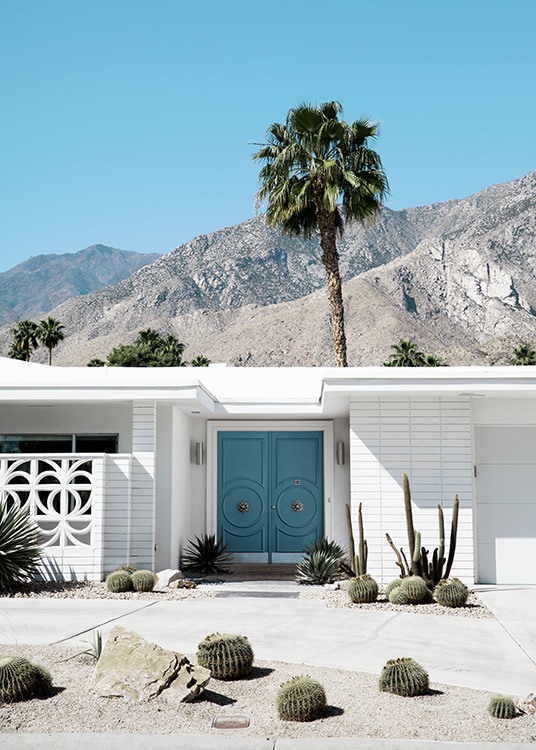 Blue Door Palm Springs Plakat / Arkitektur hos Desenio AB (10794)