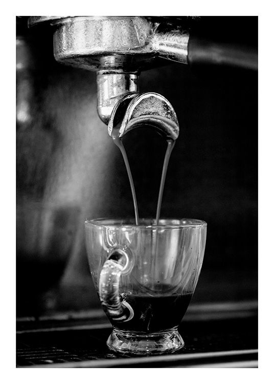 Espresso Plakat / Svarthvitt hos Desenio AB (10824)