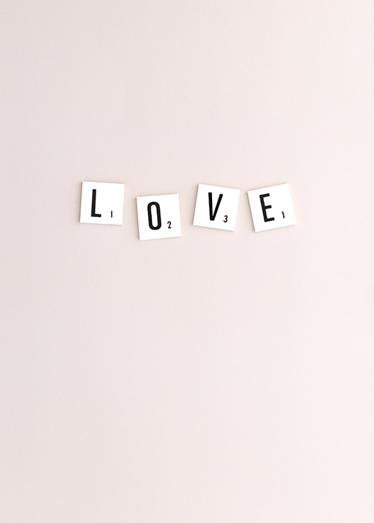 Scrabble Love Plakat / Tekstplakater hos Desenio AB (10861)