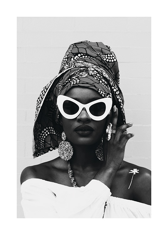 White Sunglasses Plakat