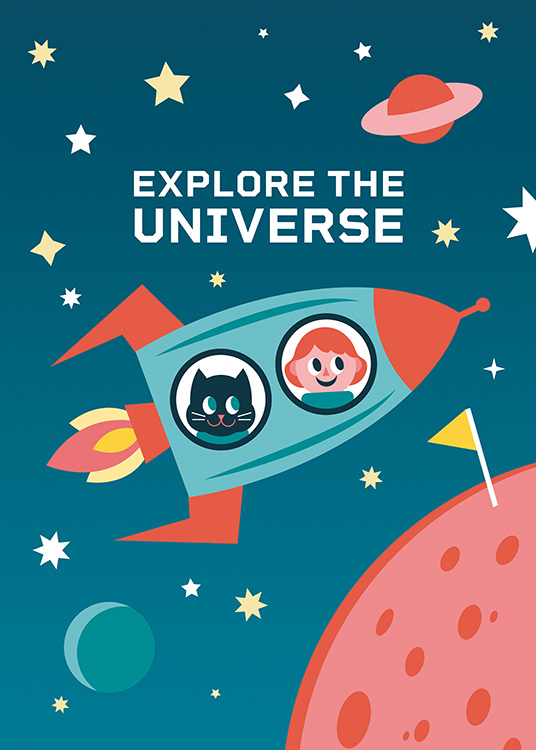 Explore the Universe Plakat / Barneplakater hos Desenio AB (11165)