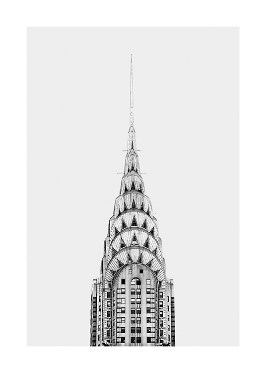 Chrysler Building Plakat / Svarthvitt hos Desenio AB (11306)