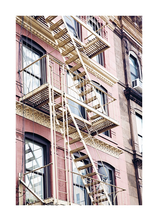 Pink Fire Escape Plakat