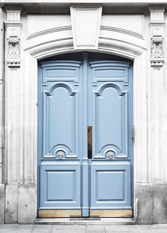 Paris Blue Door Plakat