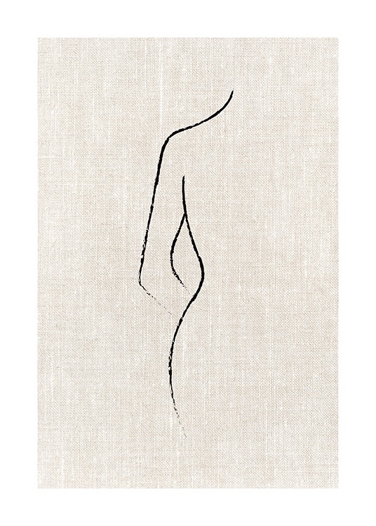Texture Line Curve Plakat / Kunstmotiv hos Desenio AB (11430)