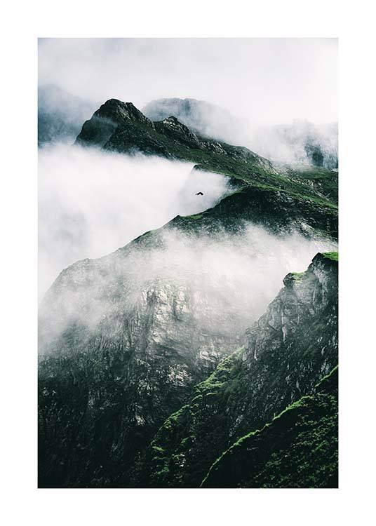 Rugged Misty Mountains Plakat / Naturmotiv hos Desenio AB (11632)