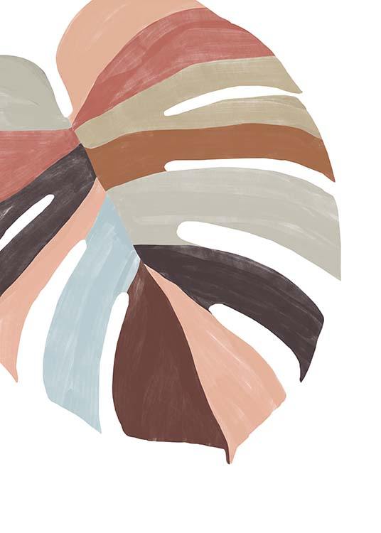Painted Monstera Plakat