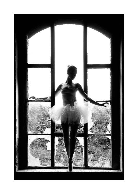 Window Ballet Plakat / Svarthvitt hos Desenio AB (11701)