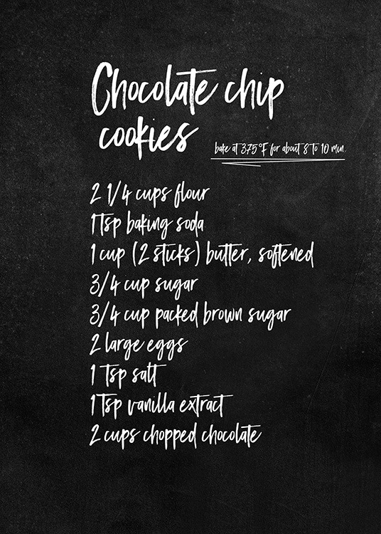 Cookie Recipe Plakat