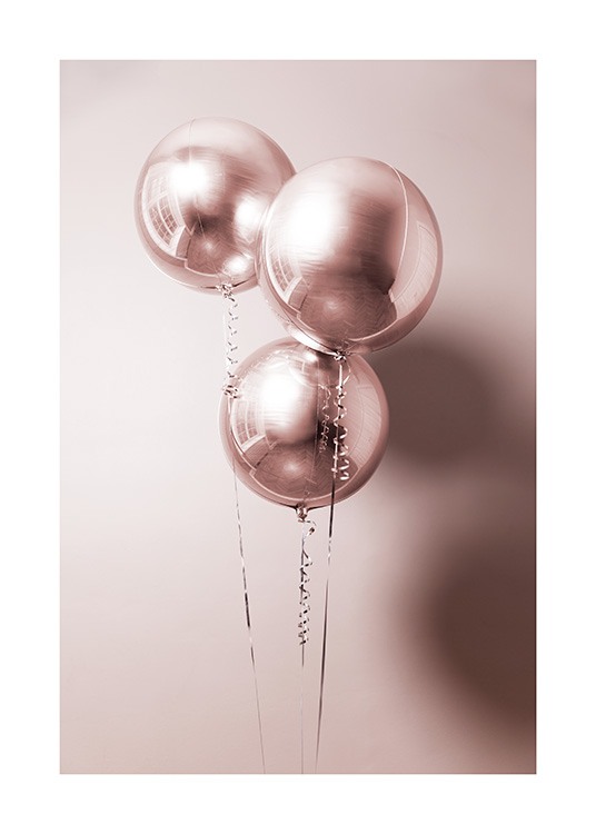Rosé Balloons Plakat / Fotokunst hos Desenio AB (11920)