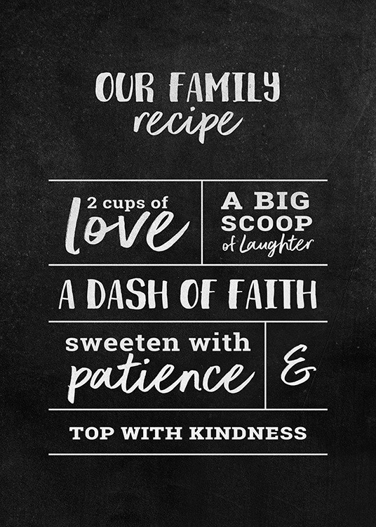 Family Recipe Plakat