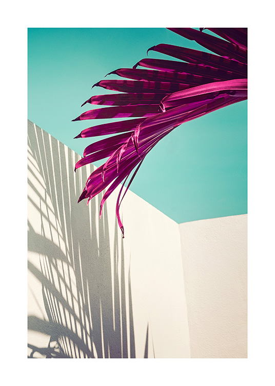 Purple Palm Leaf Plakat / Botaniske hos Desenio AB (12416)