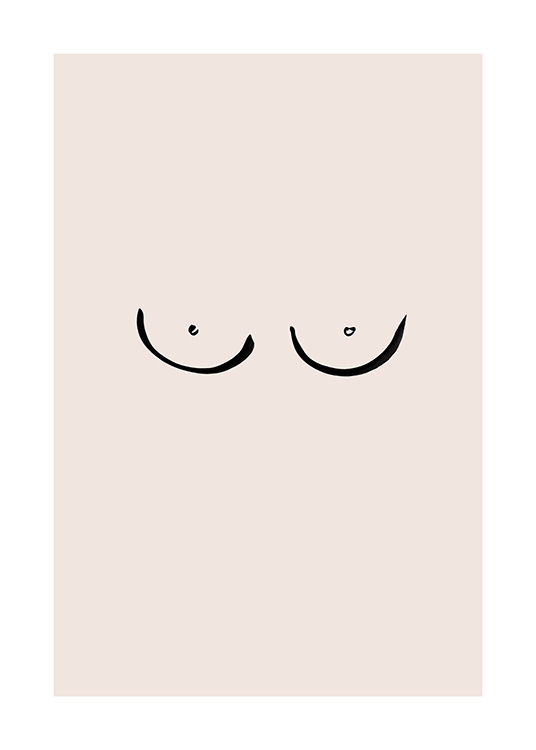 Boobs Drawing Plakat