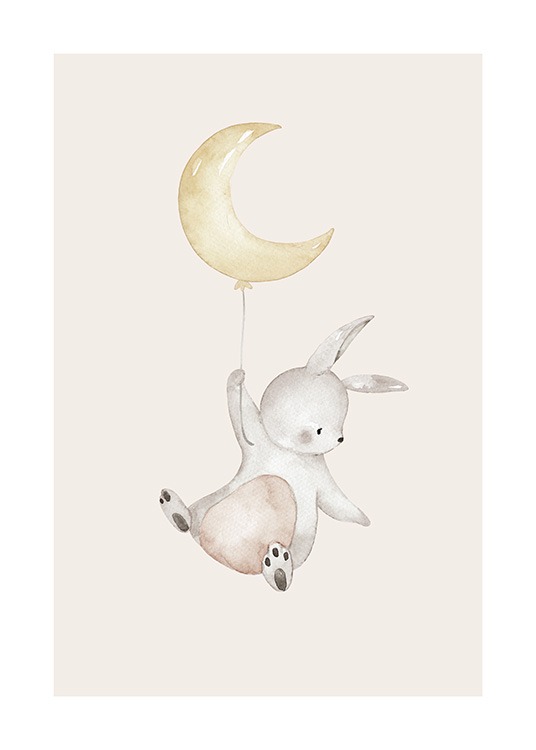Flying Bunny Plakat