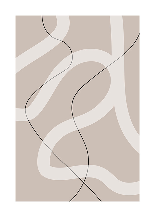 Thin and Bold Lines Plakat / Kunstmotiv hos Desenio AB (12615)
