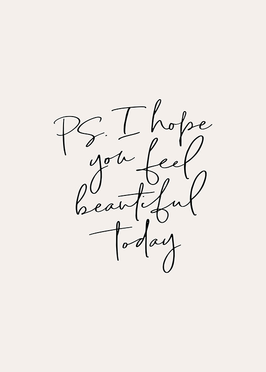 Feel Beautiful Plakat