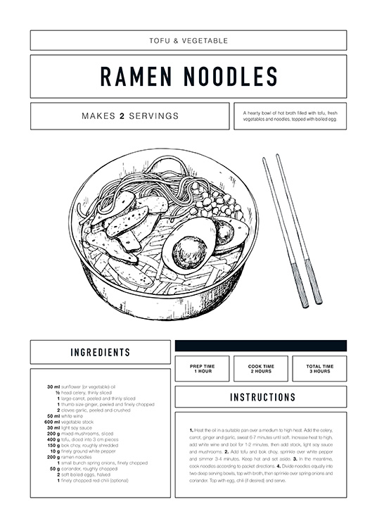 Ramen Recipe Plakat