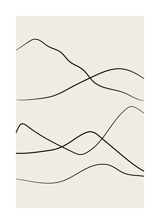 Desert Lines No2 Plakat / Kunstmotiv hos Desenio AB (12803)