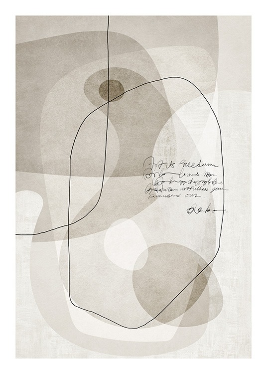 Beige Graphics No2 Plakat