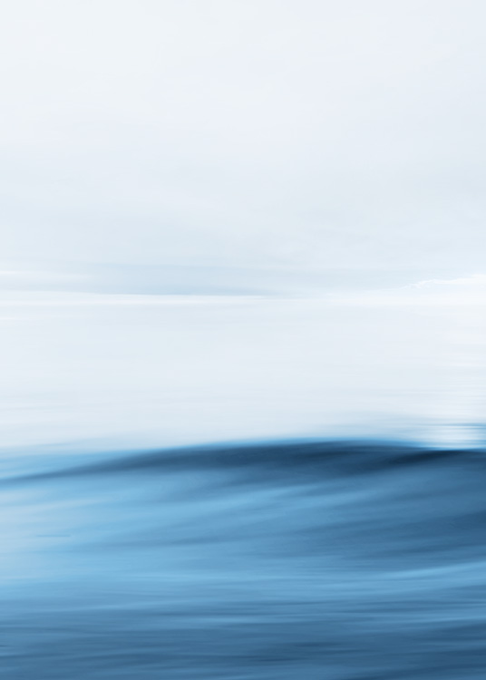 - Foto av blå horisont med uklare og abstrakte silhuetter