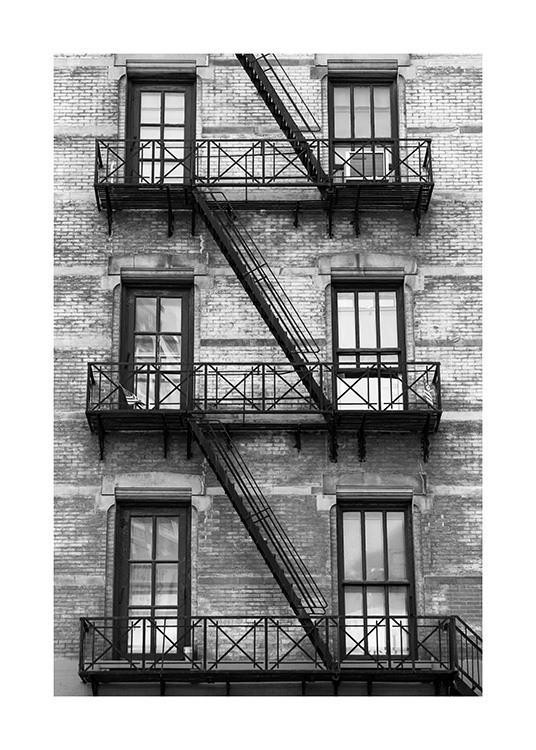 NY Fire Escape Plakat