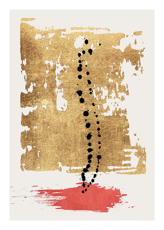 Drip Drop Plakat / Abstrakt kunst hos Desenio AB (13756)